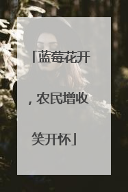 蓝莓花开，农民增收笑开怀