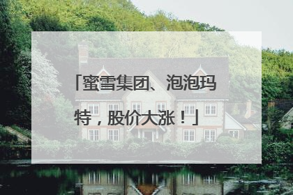 蜜雪集团、泡泡玛特，股价大涨！