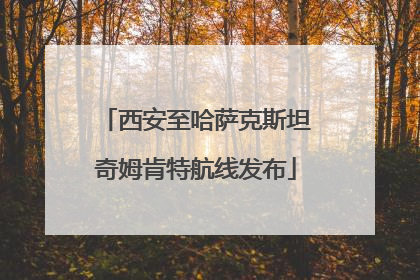 西安至哈萨克斯坦奇姆肯特航线发布