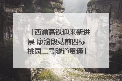 西渝高铁迎来新进展 康渝段站前四标桃园二号隧道贯通