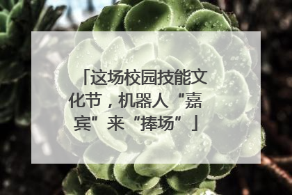 这场校园技能文化节，机器人“嘉宾”来“捧场”