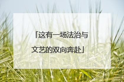 这有一场法治与文艺的双向奔赴