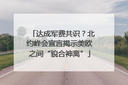 达成军费共识？北约峰会宣言揭示美欧之间“貌合神离”