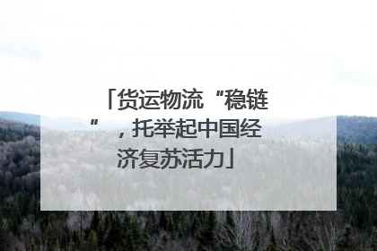 货运物流“稳链”，托举起中国经济复苏活力