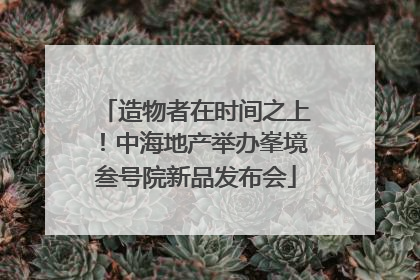 造物者在时间之上！中海地产举办峯境叁号院新品发布会