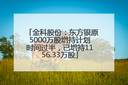 金科股份：东方银原5000万股增持计划时间过半，已增持1156.33万股
