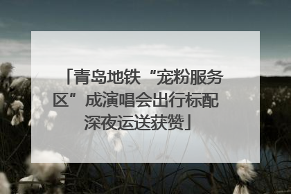 青岛地铁“宠粉服务区”成演唱会出行标配 深夜运送获赞
