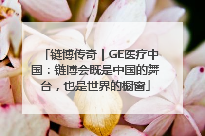 链博传奇｜GE医疗中国：链博会既是中国的舞台，也是世界的橱窗
