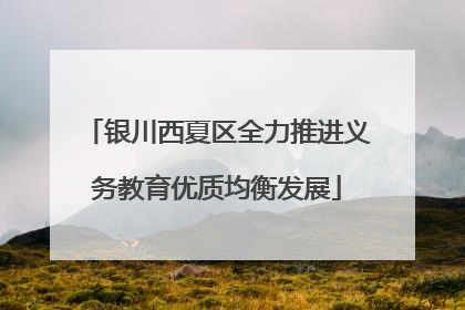 银川西夏区全力推进义务教育优质均衡发展