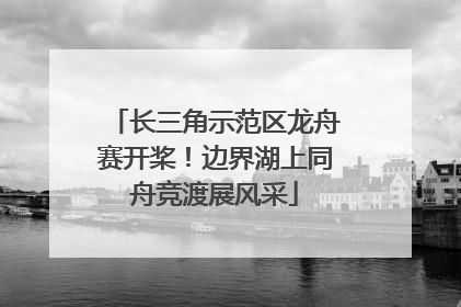 长三角示范区龙舟赛开桨！边界湖上同舟竞渡展风采