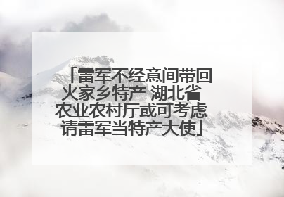 雷军不经意间带回火家乡特产 湖北省农业农村厅或可考虑请雷军当特产大使