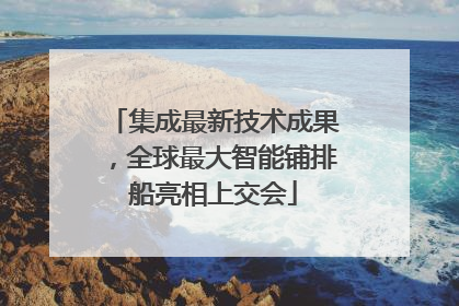 集成最新技术成果，全球最大智能铺排船亮相上交会