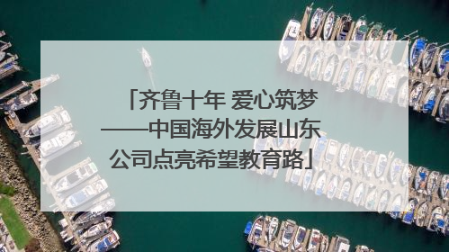 齐鲁十年 爱心筑梦——中国海外发展山东公司点亮希望教育路