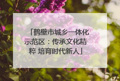 鹤壁市城乡一体化示范区：传承文化精粹 培育时代新人