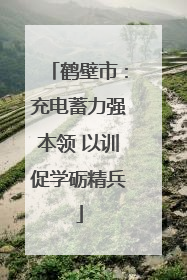 鹤壁市：充电蓄力强本领 以训促学砺精兵