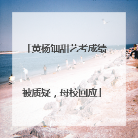 黄杨钿甜艺考成绩被质疑，母校回应