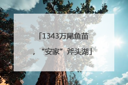 1343万尾鱼苗，“安家”斧头湖