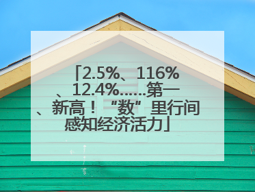 2.5%、116%、12.4%……第一、新高！“数”里行间感知经济活力