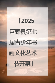 2025巨野县第七届青少年书画文化艺术节开幕