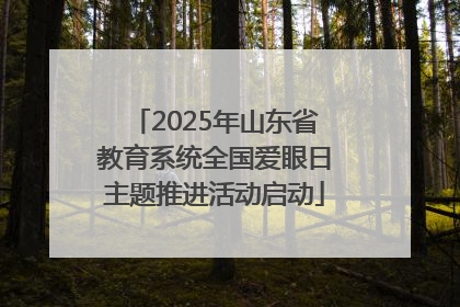 2025年山东省教育系统全国爱眼日主题推进活动启动