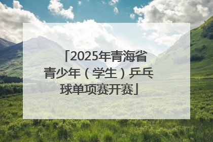2025年青海省青少年（学生）乒乓球单项赛开赛