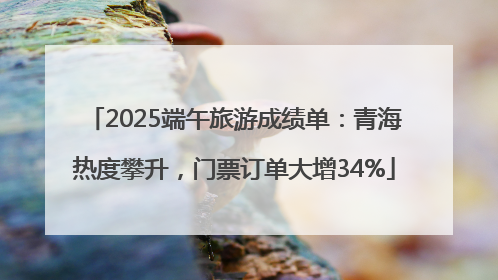 2025端午旅游成绩单：青海热度攀升，门票订单大增34%