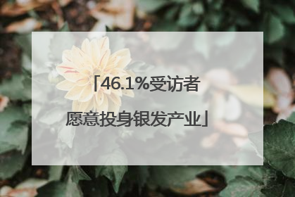 46.1%受访者愿意投身银发产业